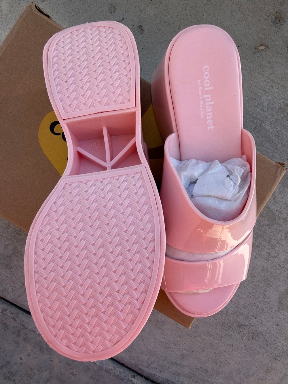 Women's Pink Slide Sandals - Picture 6 of 8